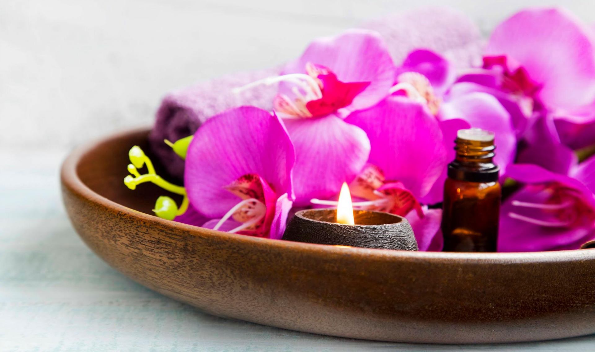 Detalles florales y aromaterapia